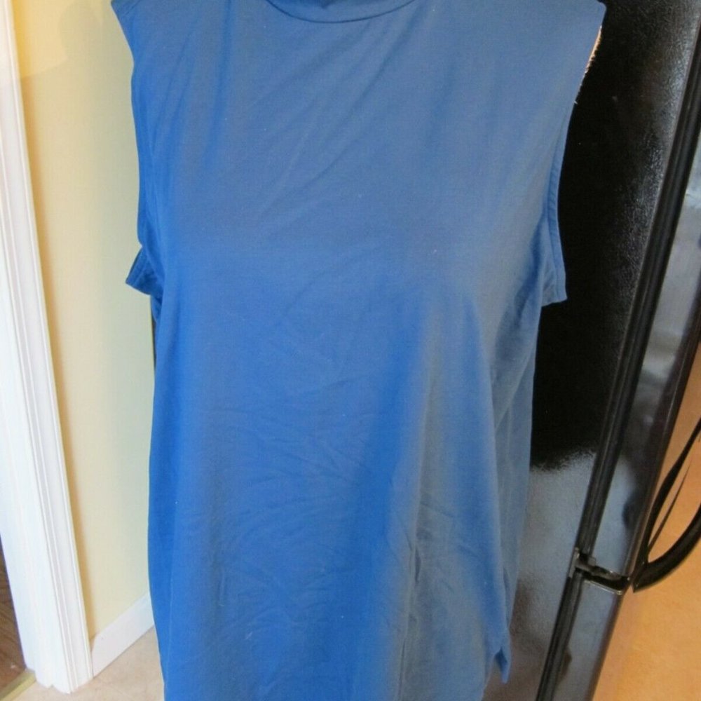 LANDS END TEAL SLEEVELESS MOCK TOP SIZE 1X